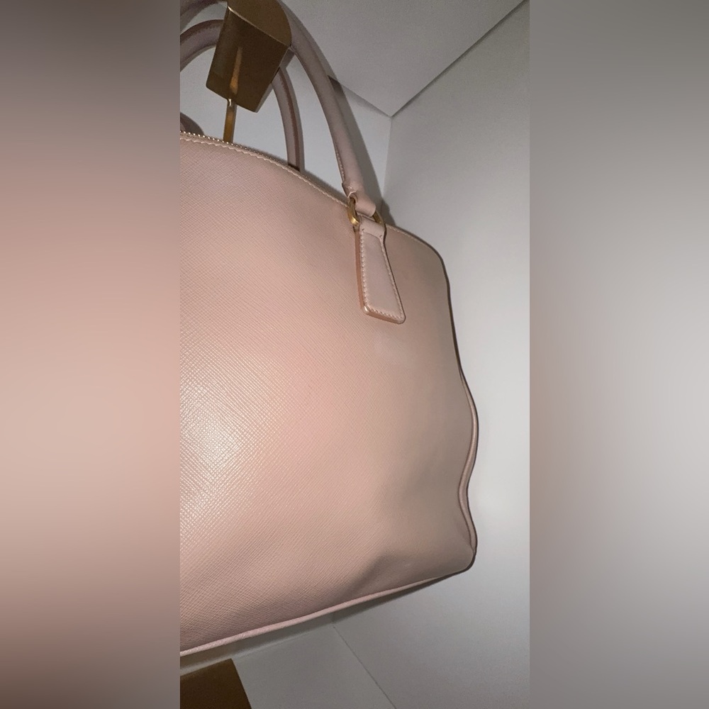 Prada Blush Pink Saffiano Satchel with Gold Hardware - Picture 6 of 15